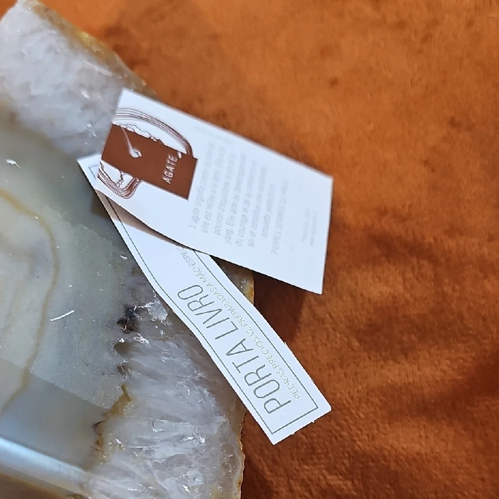 Agate Stone Bookend with Natural Patterns